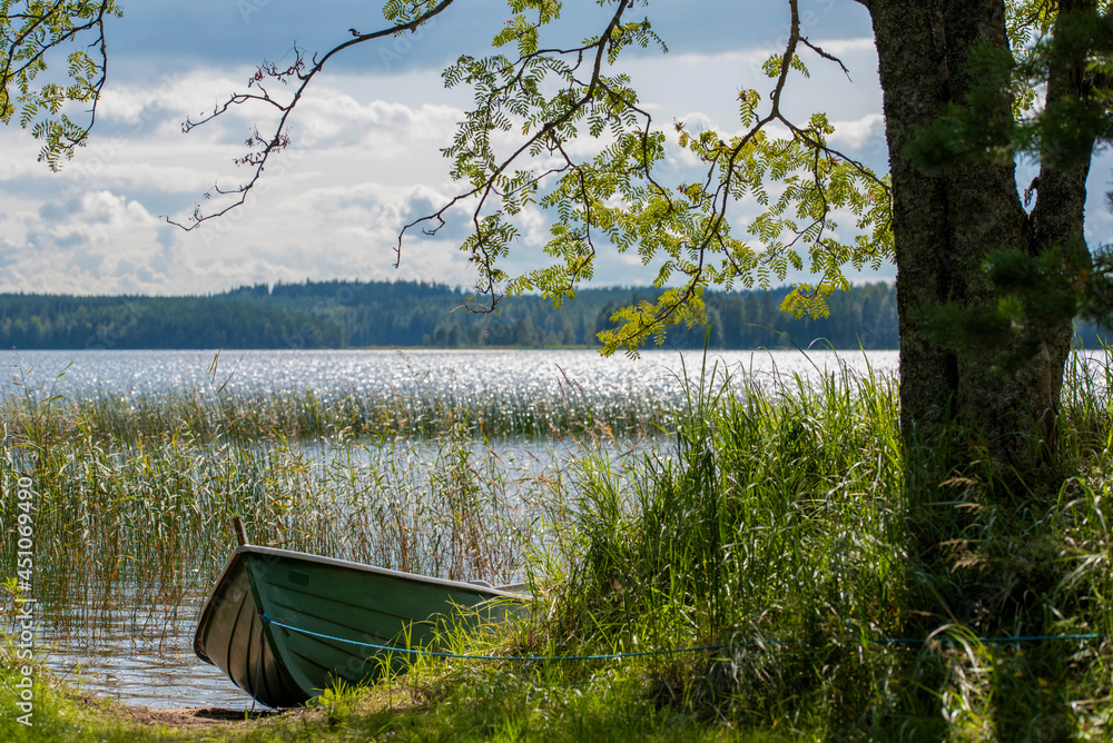 Lake landscape in Finland in summer Lake landscape in Finland in summer