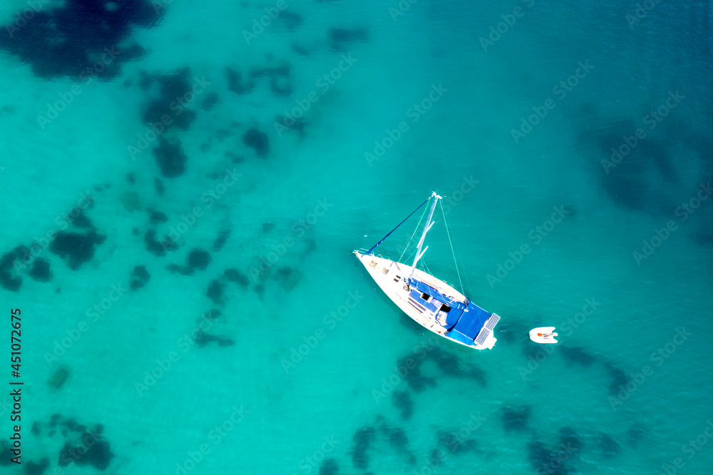 aerial view of luxury yatch in dalyan, cesme, turkey aerial view of luxury yatch in dalyan, cesme, turkey