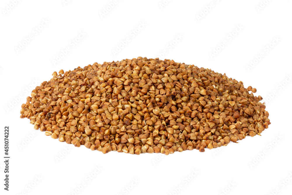 Buckwheat on a white background. Isolated buckwheat. Buckwheat on a white background. Isolated buckwheat.