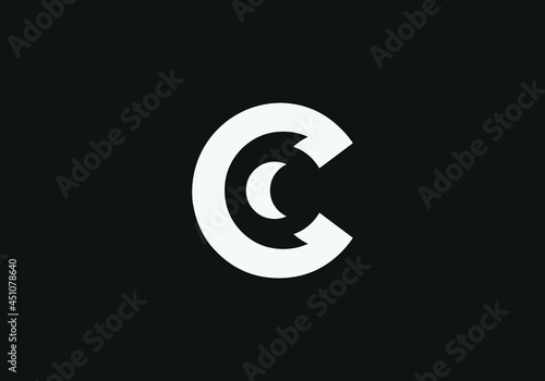C Letter Font, Logo Design, Vector Template © rzrstudio