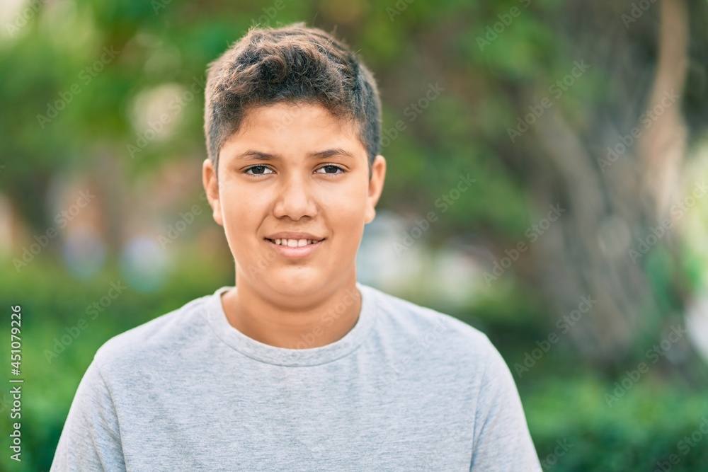 Adorable latin boy smiling happy standing at the park. Adorable latin boy smiling happy standing at the park.