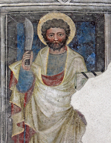 San Bartolomeo; affresco nel chiostro del Duomo di Bressanone
