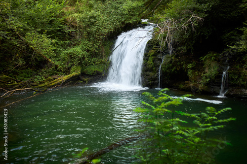 Beautiful waterfall hidden in a remote part of Galicia, Spain.