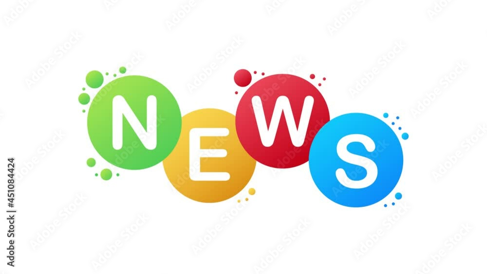 News. Word banner. Motion graphics. News. Word banner. Motion graphics.