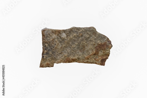 A Single Lump of Rock, Showing a Smooth Textured Front Face of the Stone with Slight Natural Indents to the Weathered Brown Colours.