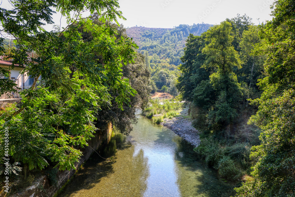 Panorama of the Lao river in Laino Borgo, Cosenza, Calabria, Italy Panorama of the Lao river in Laino Borgo, Cosenza, Calabria, Italy