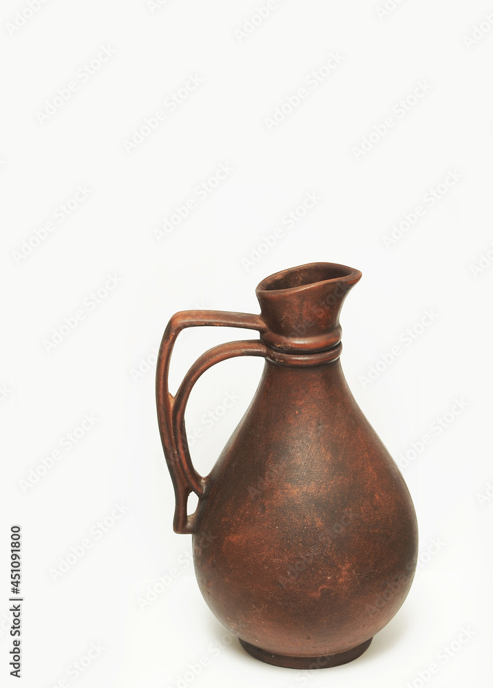 old georgian jug isolated on white old georgian jug isolated on white