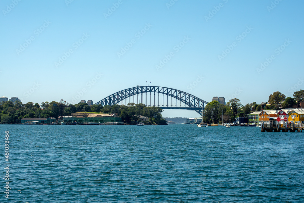 View of Sydney Harbour Bridge from the water, Sydney NSW, Australia