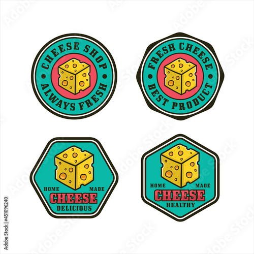 Cheese badge design logo collection