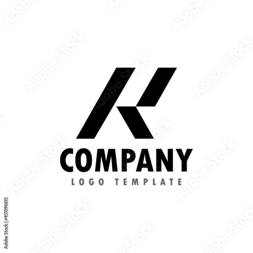 Abstract initial letter mark k logo template design