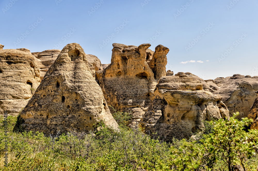 Sights in Writing on Stone Provincial Park in Alberta a UNESCO World Heritage Site