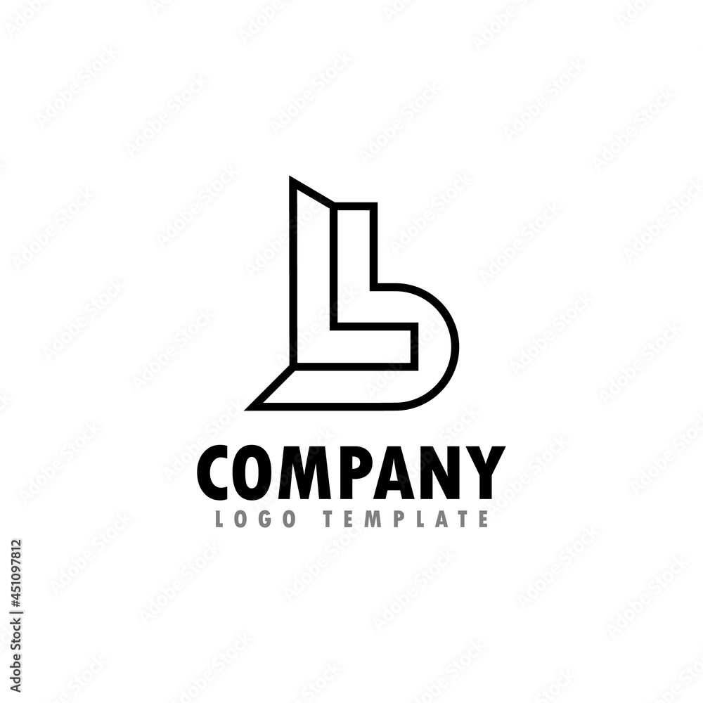Monogram initial letter lb logo template design Monogram initial letter lb logo template design