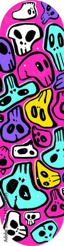 skull skate shape pattern