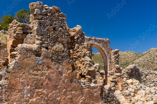Ruins of an old monastery at Katholiko, Chania, Crete