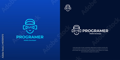 Programer logo design template