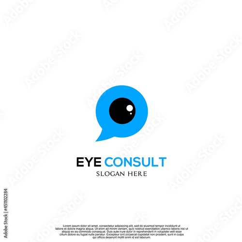 Eye consulting logo design concept modern, eye health logo design, icon template, on isolated background