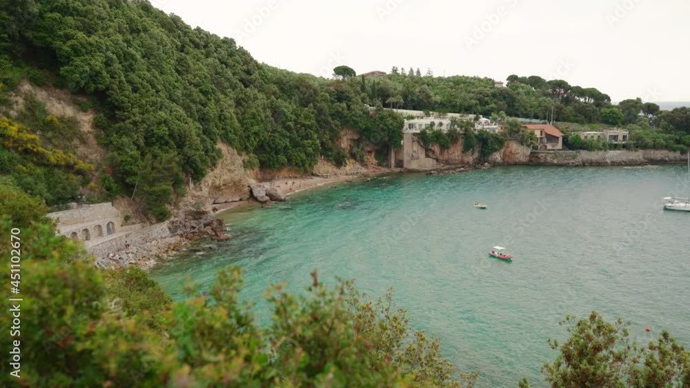 Beautiful Beach in Lerici, hidden cove in Cinque Terre. Popular tourist destination for Summer Vacation Beautiful Beach in Lerici, hidden cove in Cinque Terre. Popular tourist destination for Summer Vacation