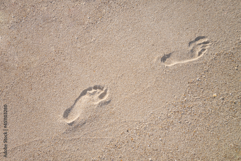 bare foot prints in the sand bare foot prints in the sand