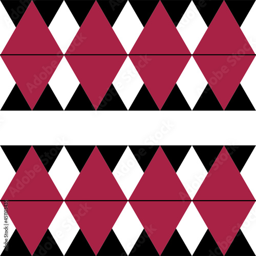 Powtarzalny wzór z trójkątów z czerwonym akcentem. Nowoczesna stylowa abstrakcyjna tekstura.
