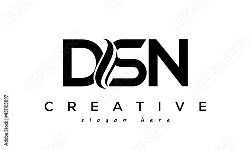 Letter DSN creative logo design vector photo