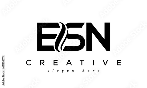 Letter ESN creative logo design vector photo