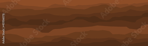 Layered rock and soil subsurface. Brown strata.