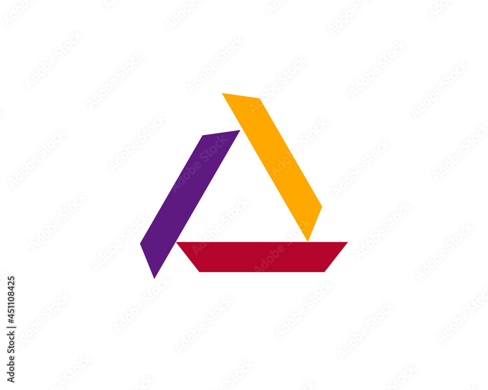 Triangle icon bar finance business in three colors template. Triangle icon bar finance business in three colors template.