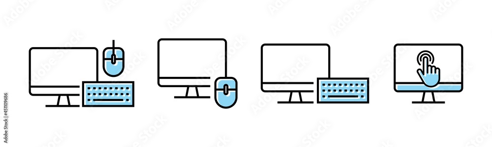 Vector graphic of computer icon collection Vector graphic of computer icon collection