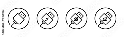 Vector graphic of USB icon collection