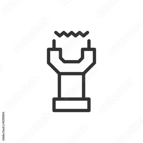 Taser thin line icon.