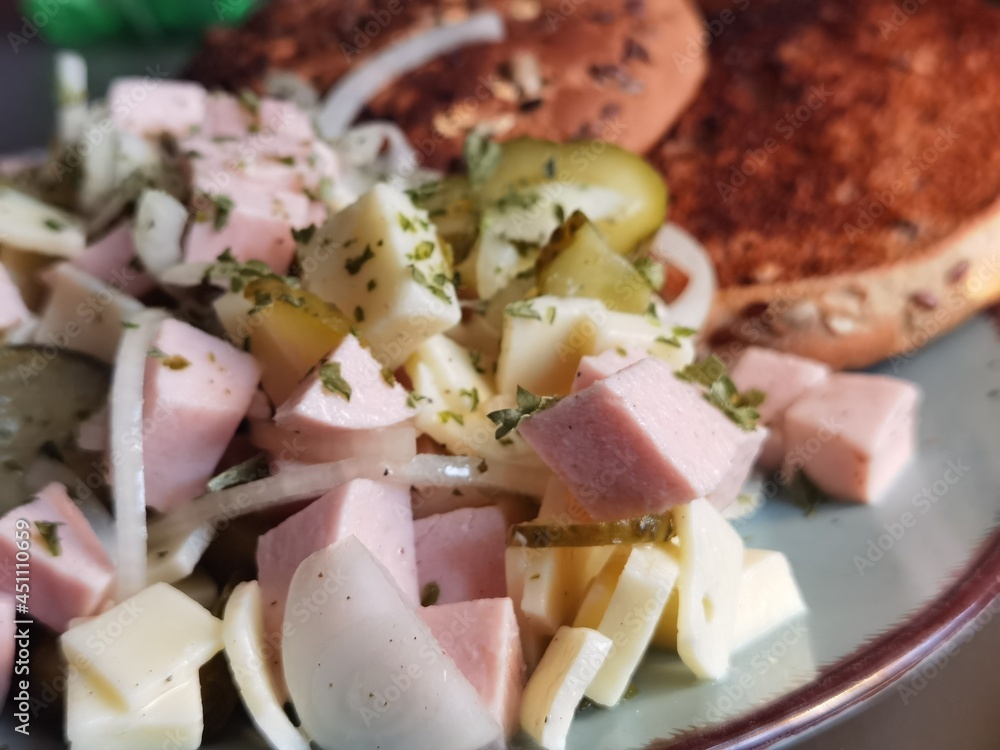 salad with cheese and olives