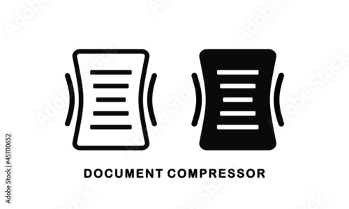 File compressor icon.Compress document or file size. Illustration vector