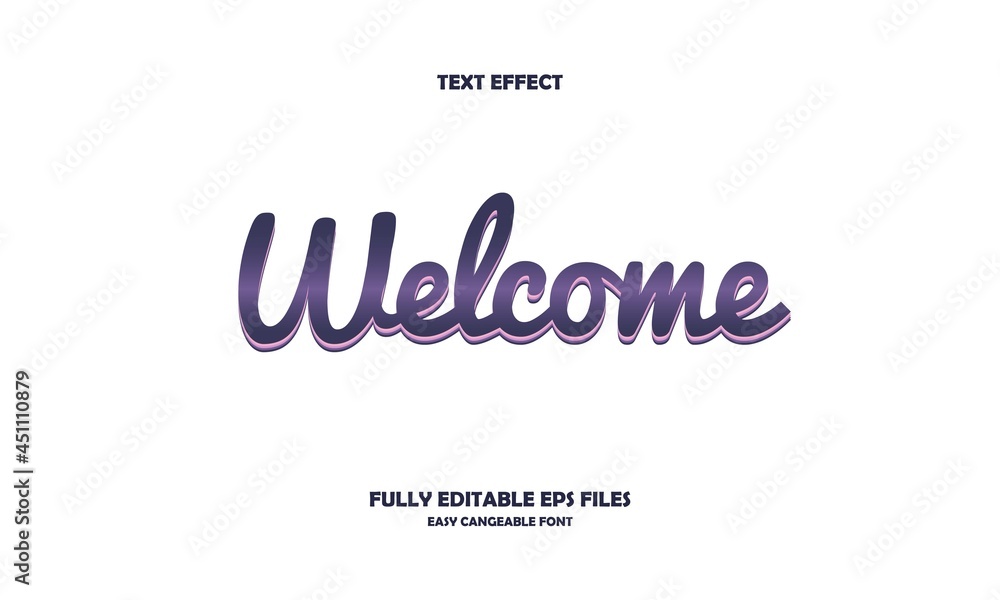 welcome style editable text effect welcome style editable text effect