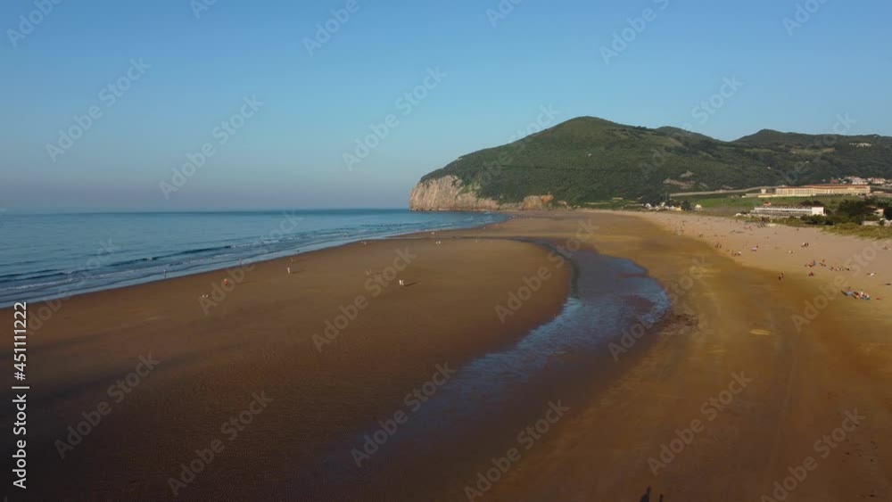 Aerial view of a beach in the North of Spain Aerial view of a beach in the North of Spain