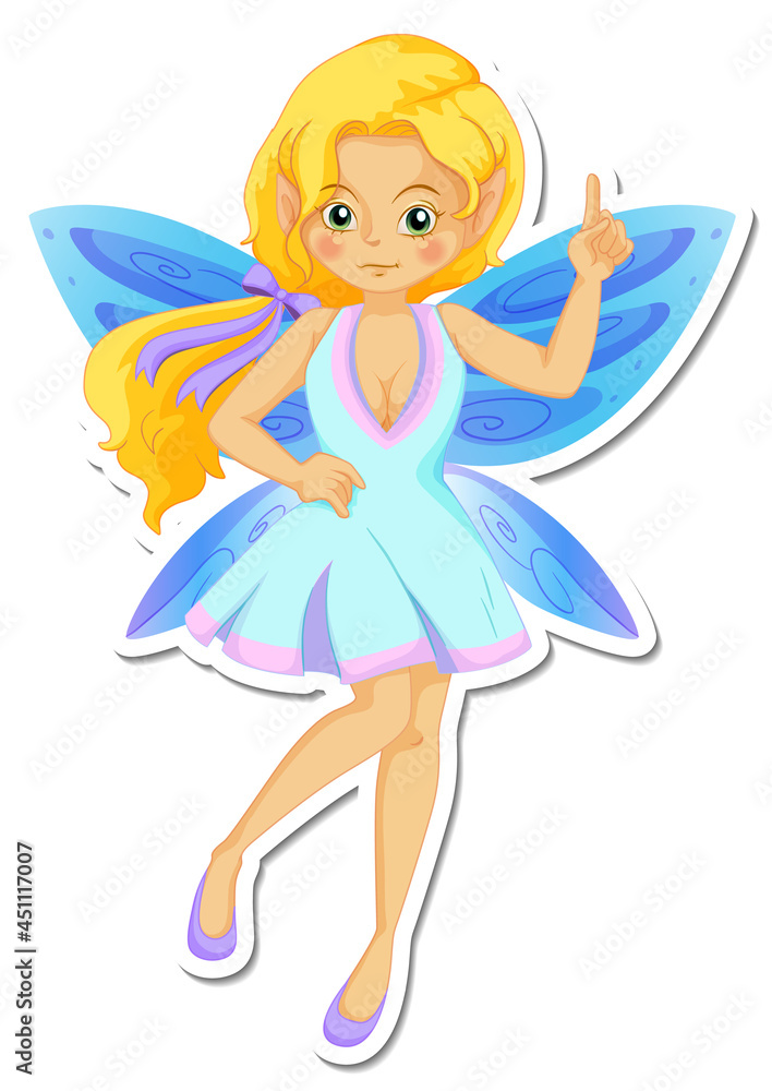 Beautiful fairy cartoon character sticker Beautiful fairy cartoon character sticker