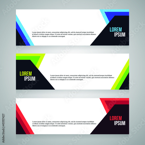 Vector abstract design web banner template. Web Design Elements - Header Design. Abstract geometric Modern design vector illustration.