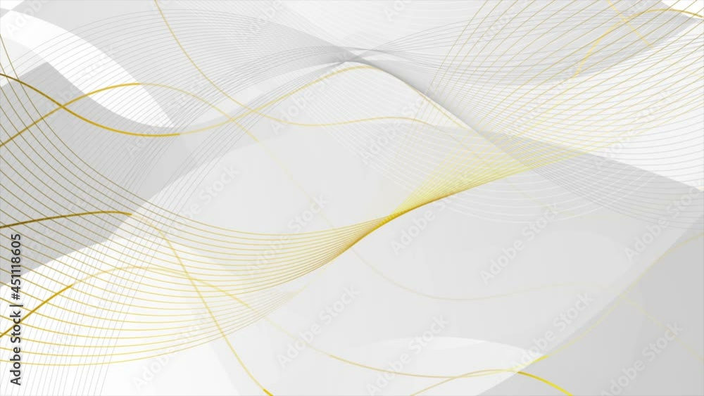 Grey golden waves and lines abstract elegant motion background. Seamless looping. Video animation Ultra HD 4K 3840x2160 Grey golden waves and lines abstract elegant motion background. Seamless looping. Video animation Ultra HD 4K 3840x2160