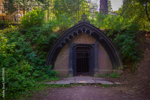 entrance to the old grotto underground passage in the Gothic style