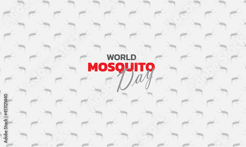 Mosquito Vector with world map Background, World Mosquito day, Malaria Day, dengue fever.