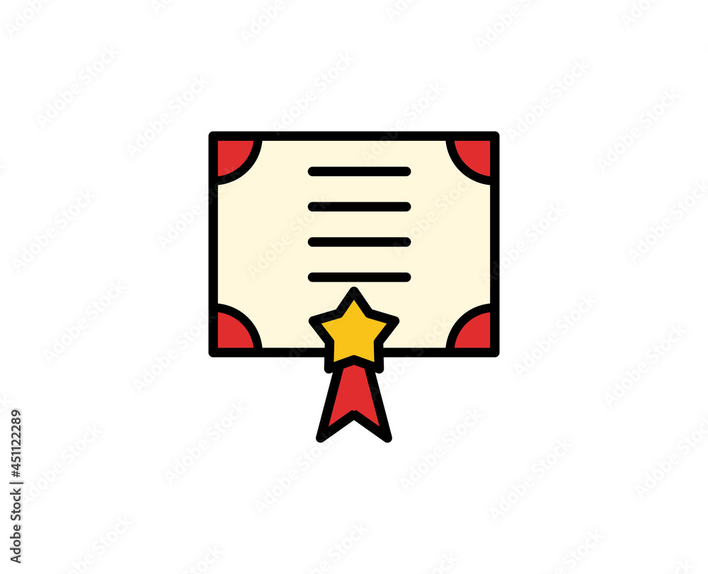 Diploma line icon. High quality outline symbol for web design or mobile app. Thin line sign for design logo. Color outline pictogram on white background Diploma line icon. High quality outline symbol for web design or mobile app. Thin line sign for design logo. Color outline pictogram on white background
