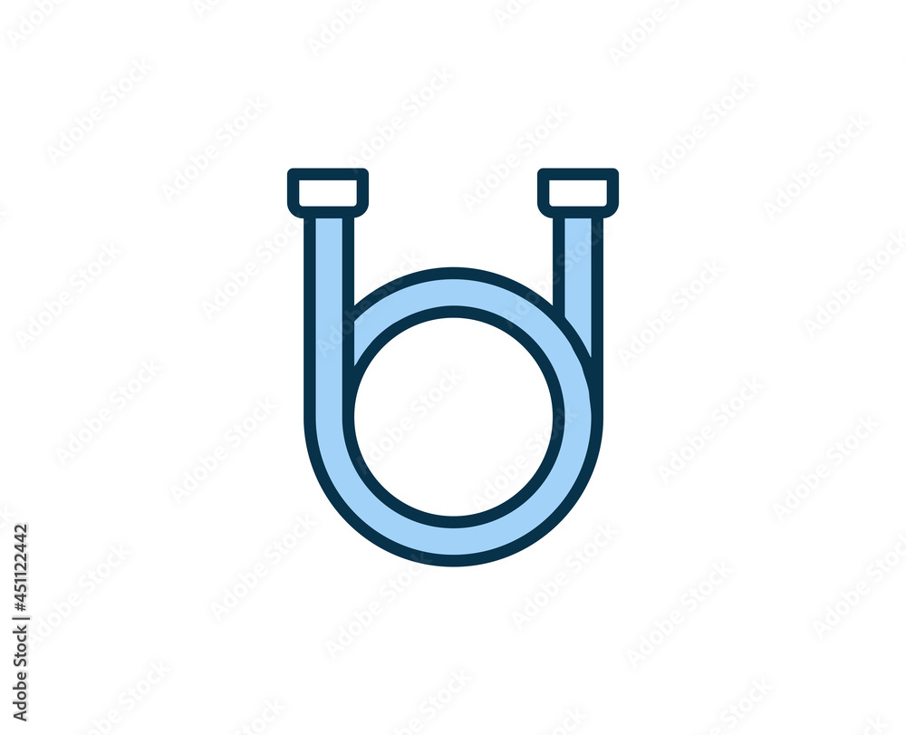 Plumbing flat icon. Single high quality outline symbol for web design or mobile app.  House thin line signs for design logo, visit card, etc. Outline pictogram EPS10