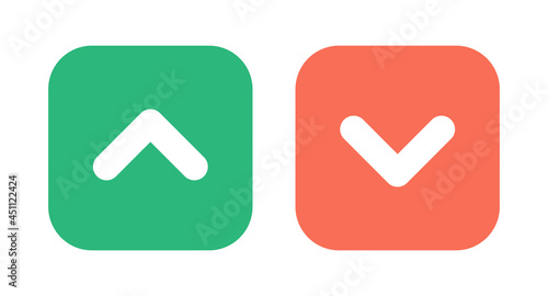 Arrow up and down on button icon.