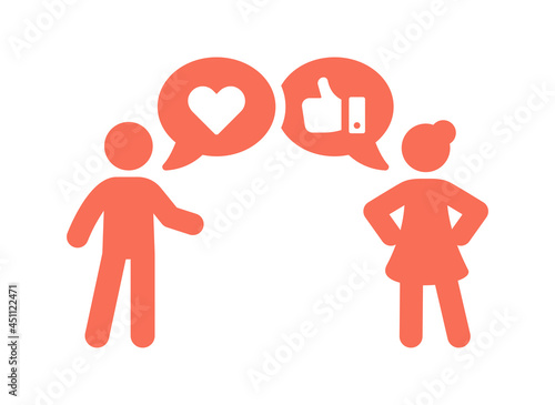 Friend zone icon. Friendship symbol vector illustration