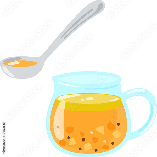 ガラスのピッチャーに入ったドレッシング