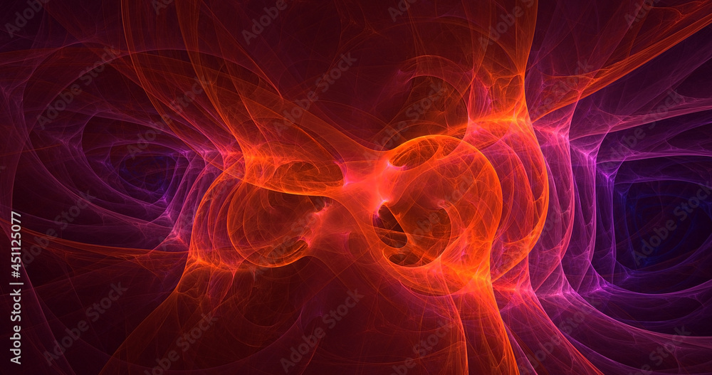 Fototapeta premium 3D rendering abstract multicolor fractal light background
