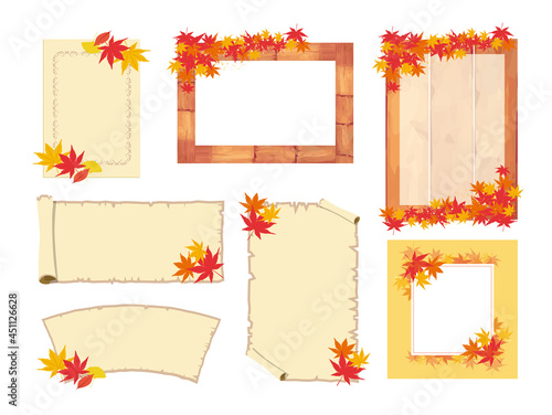 秋　和風　紅葉　背景
