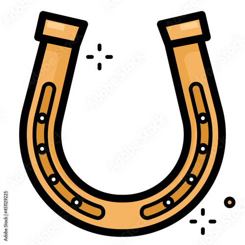 horseshoe line icon