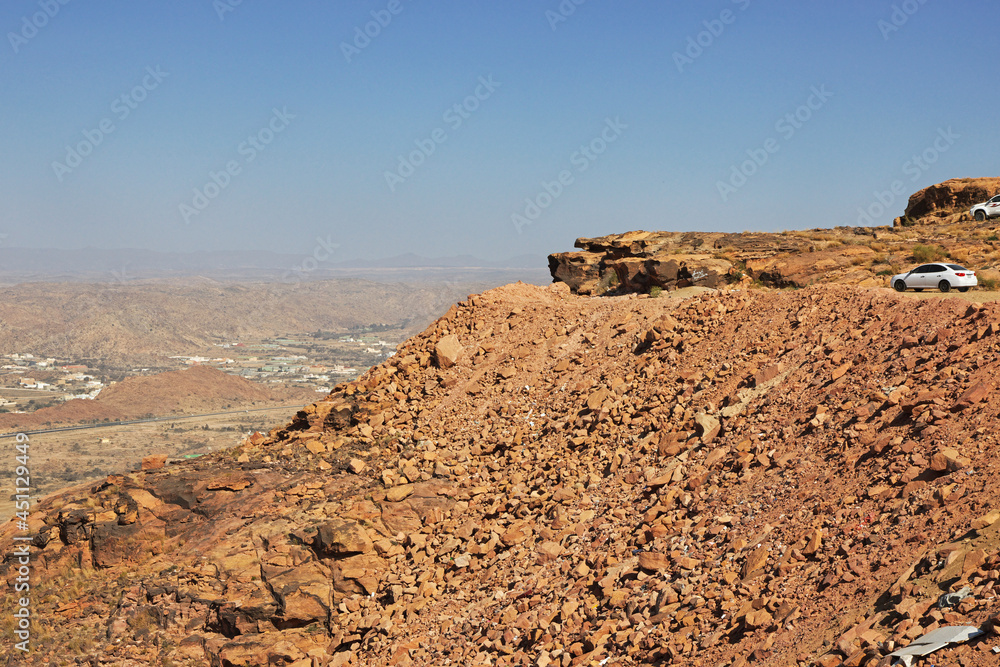 Nature of mountains of Asir region, the view from the viewpoint, Saudi Arabia