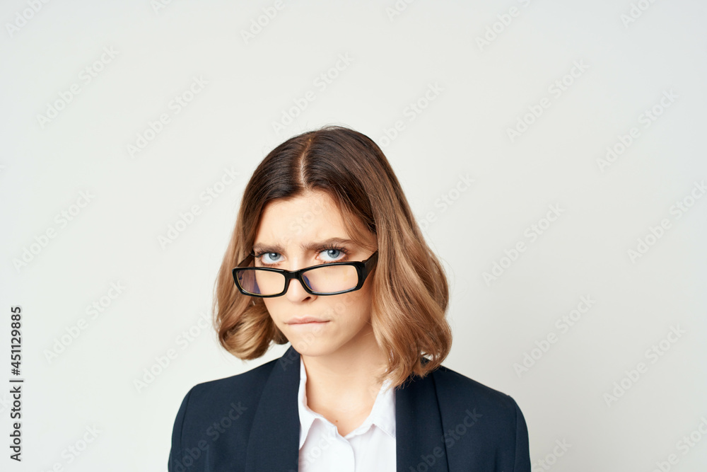 Business woman with documents in hands work professional self-confidence