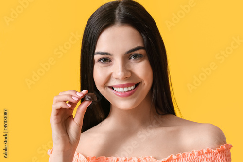 Beautiful young woman with ...